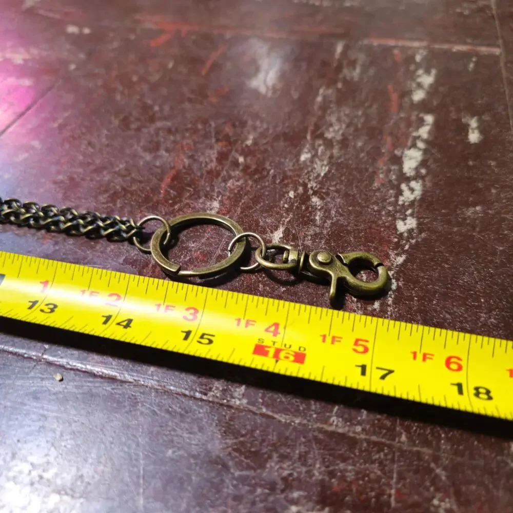 Wallet Chain y2k Fine Curb Link Oxidized Brass